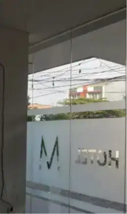 Dekorasi sticker kaca film sanblasting stiker motif buram Custom Logo