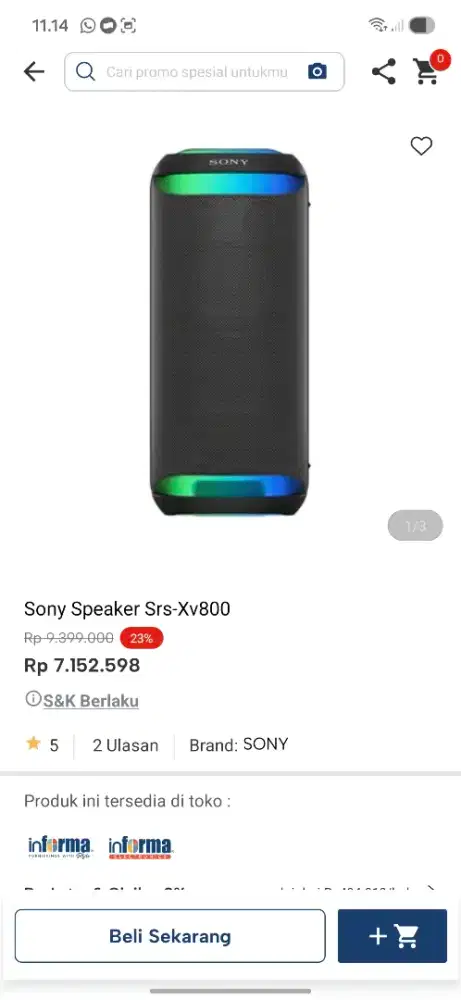 Ready stok speaker portable sony