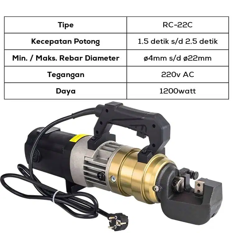 Electric Bar Cutter Portable RC 22 Dutec