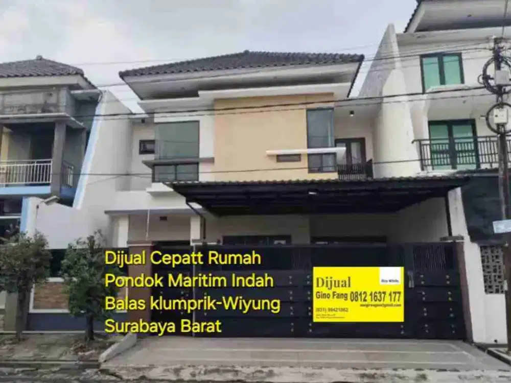 dijual cepat rumah di pondok maritim Surabaya