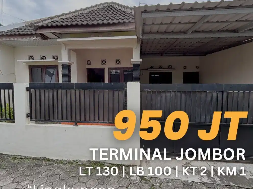 Jual Rumah Belakang Terminal Jombor Lingkungan Nyaman Strategis