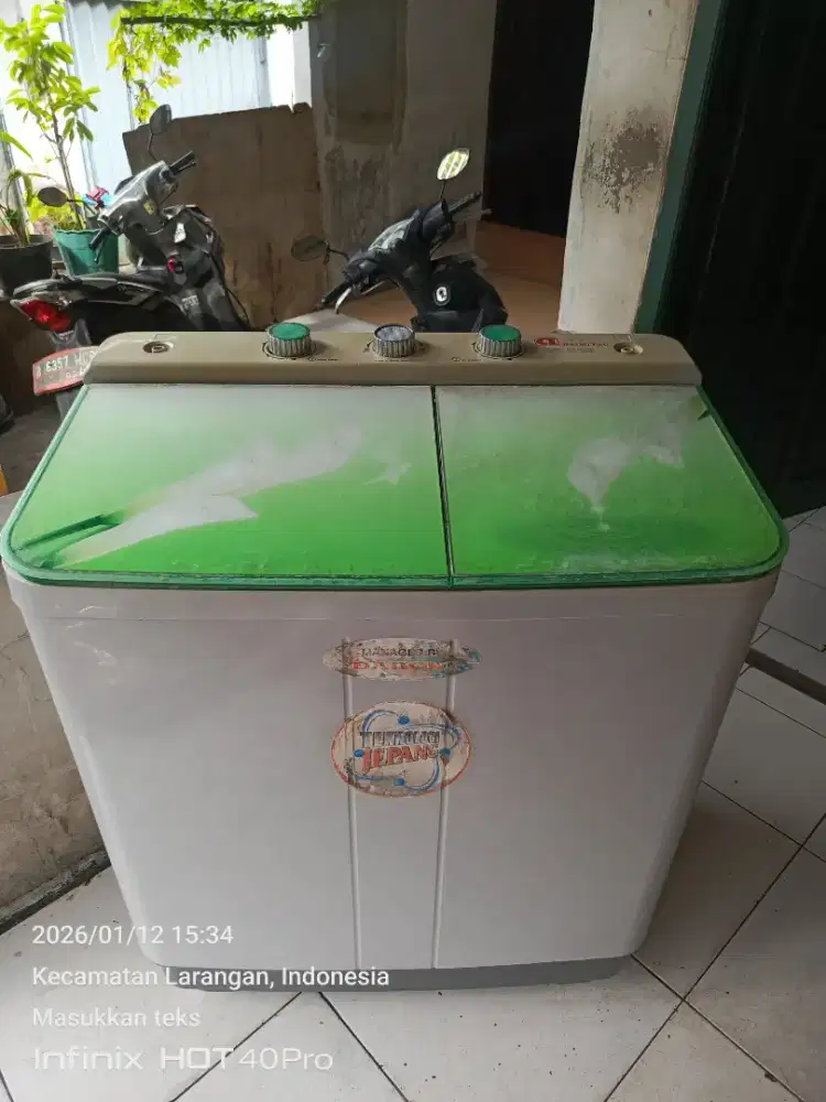 Mesin cuci merek DAIMITSU 8Kg normal Joss tinggal pake bosku..