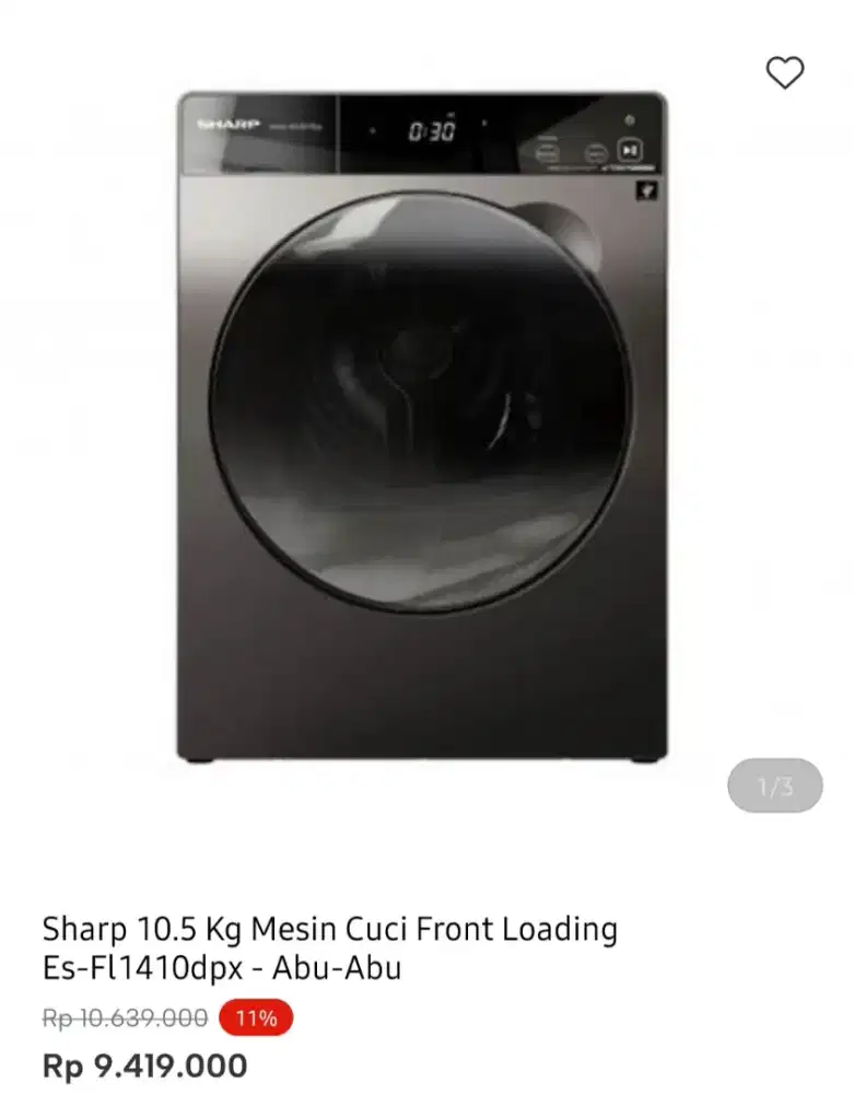 WM FRONT LOAD SHARP 10.5KG