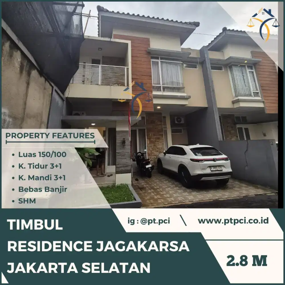 DIJUAL RUMAH DI TIMBUL RESIDENCE JAGAKARSA JAKARTA SELATAN