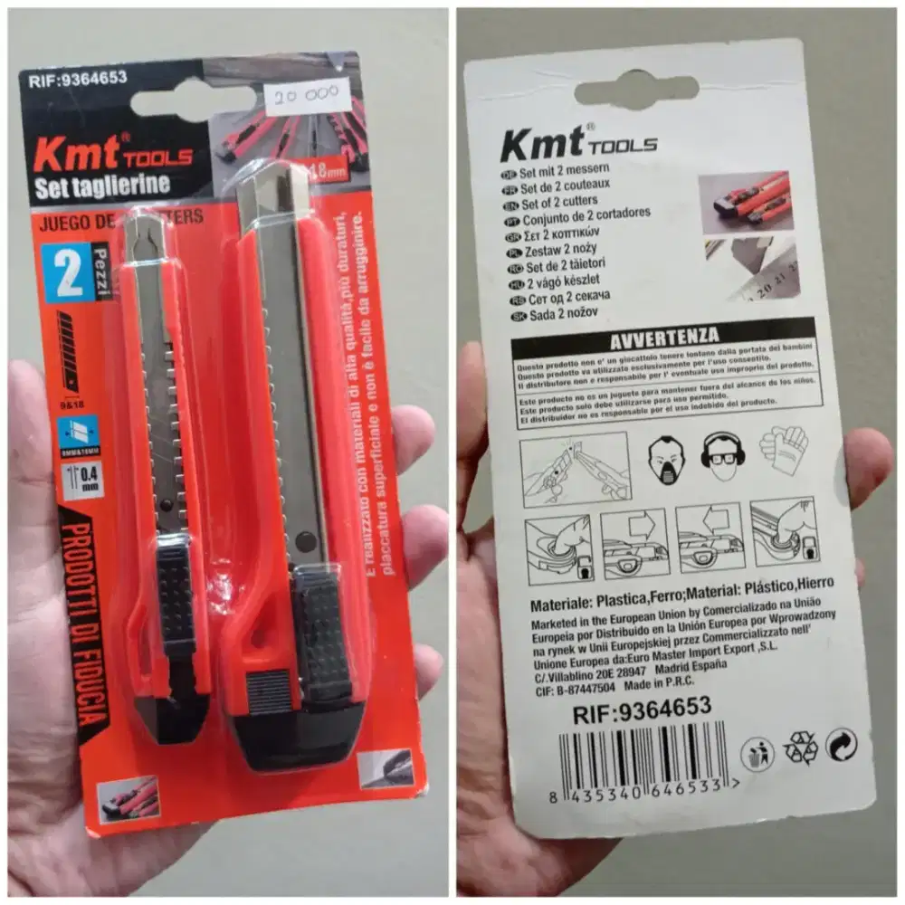 Pisau Cutter KMT Tools 2 Pcs