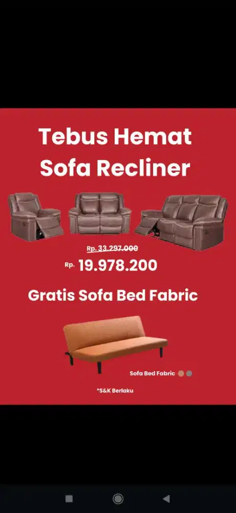 Promo furnitur selma naga tambun