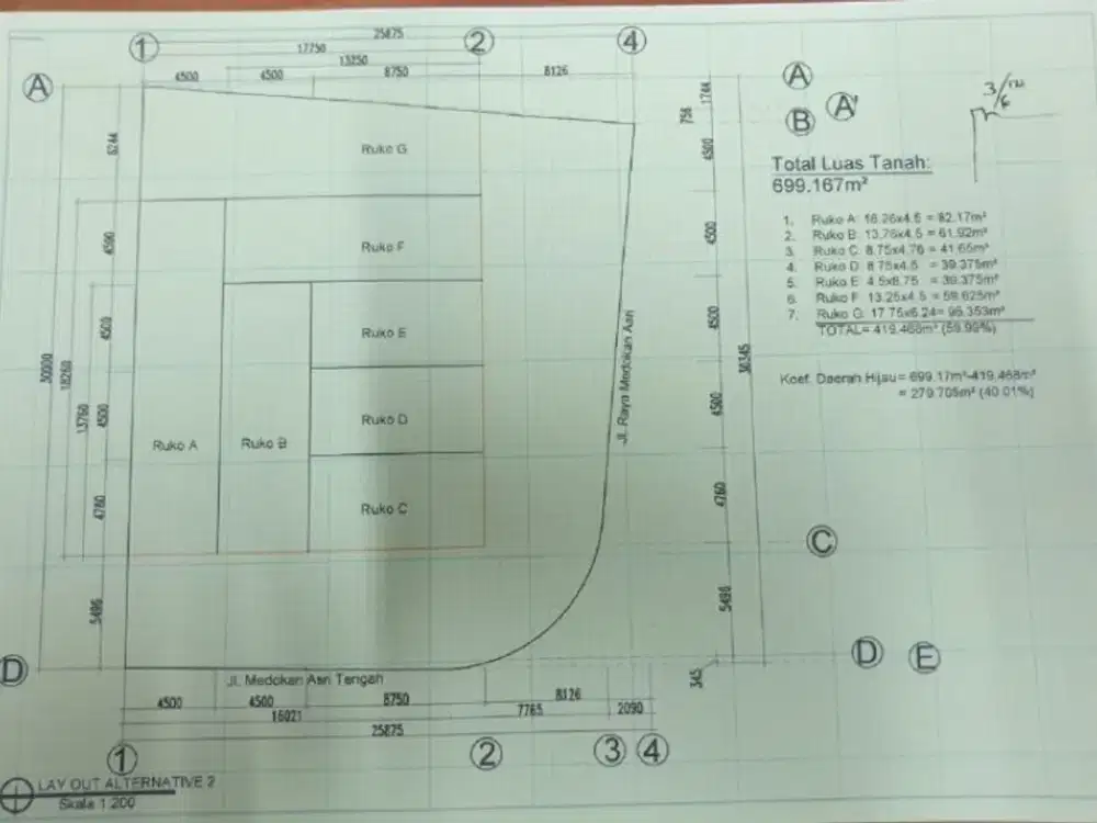 rumah lama dihitung harga tanah Jln Medokan Asri STRATEGIS
