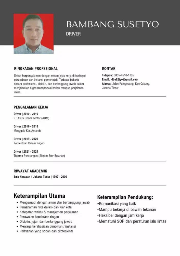 Mencari pekerjaan driver