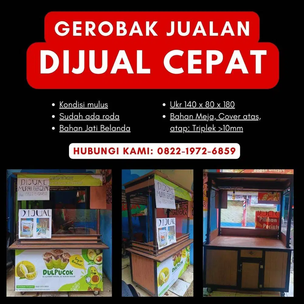 DIJUAL CEPAT GEROBAK JUALAN MURAH
