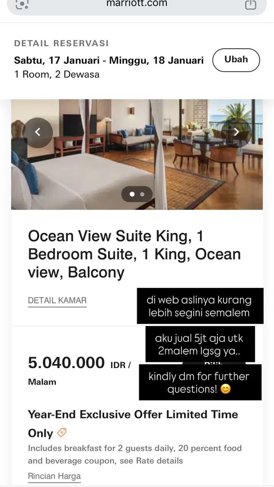 Hotel Bintang 5 Murah Lombok