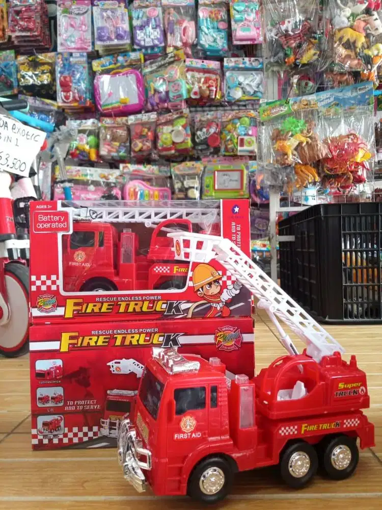 mainan anak truk pemadamm bateraii