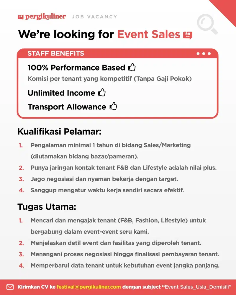 Lowongan Kerja Event Sales