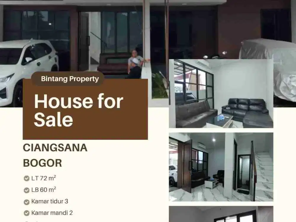 Dijual rumah baru yang asri dan murah di Ciangsana, Bogor
