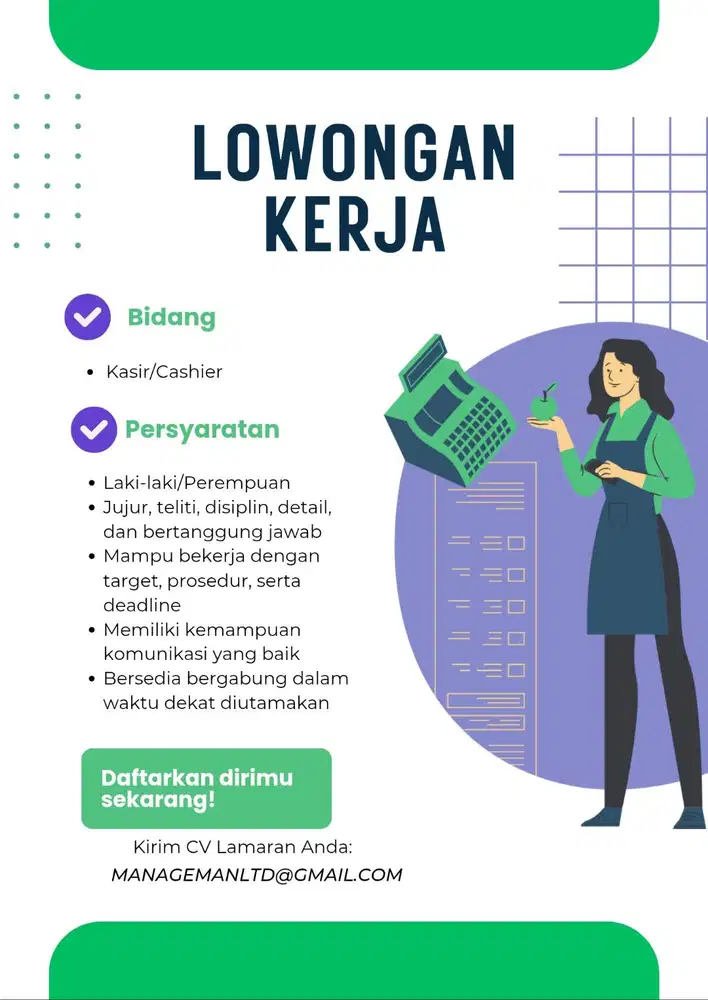 Lowongan Kerja Kasir