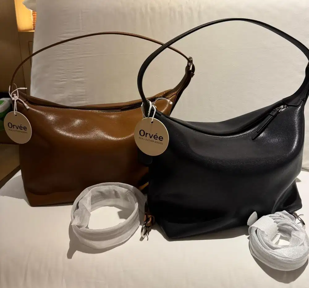 Tas kulit asli no brand / no logo embossed