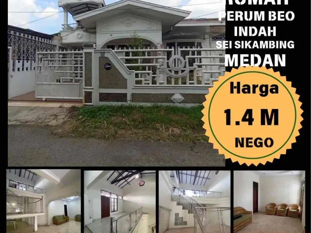 Rumah Luas Bebas Banjir Di Sei Sikambing Medan