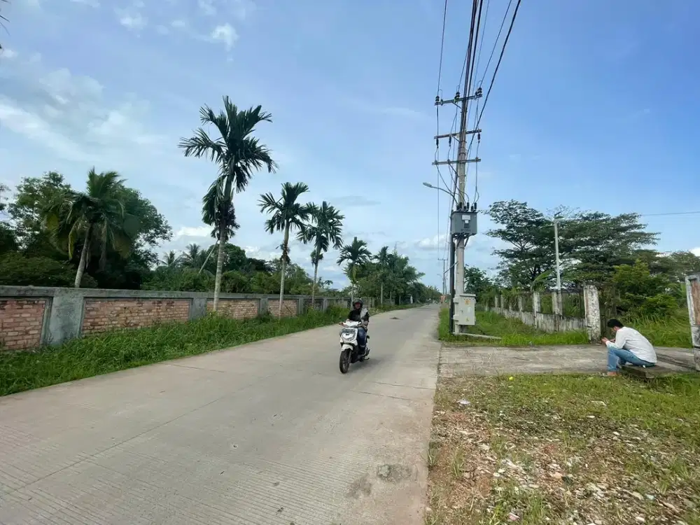 Tanah strategis pinggir jalan sukawinatan SHM Palembang