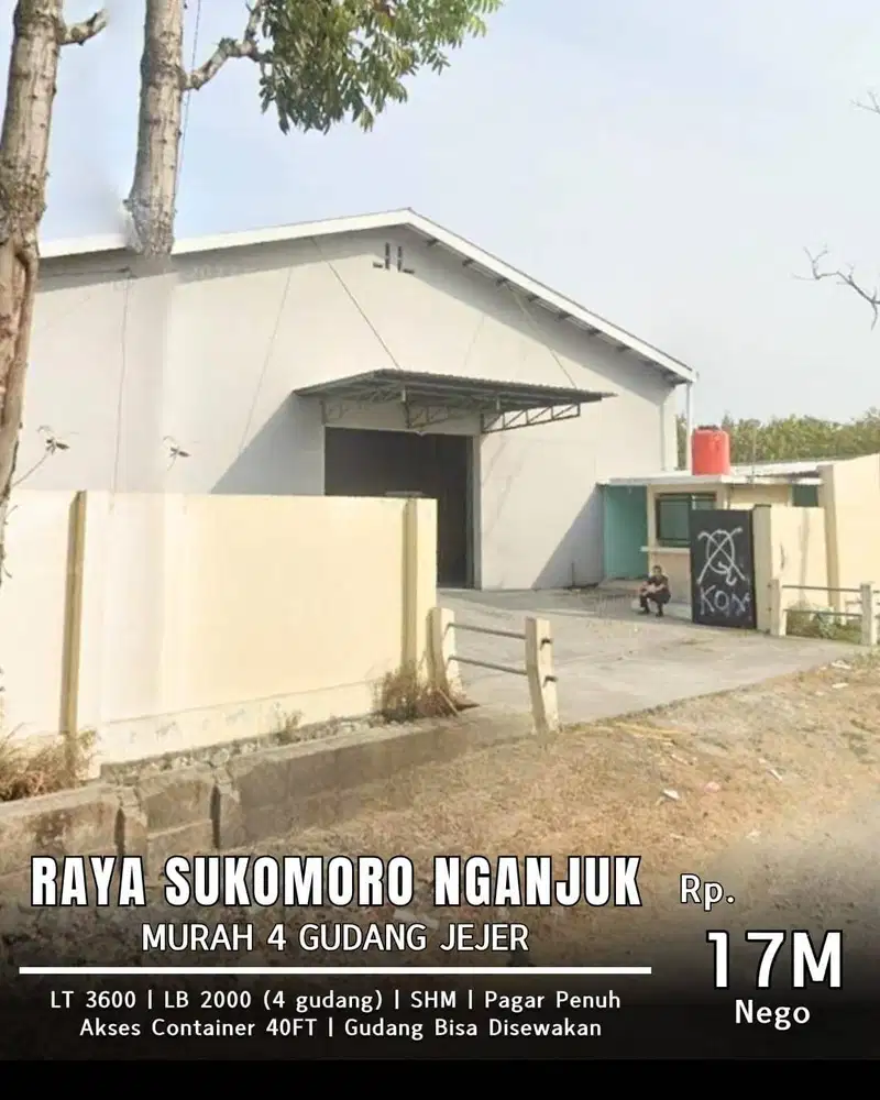 DIJUAL GUDANG 4 JEJER STRATEGIS RAYA BYPASS KRIAN