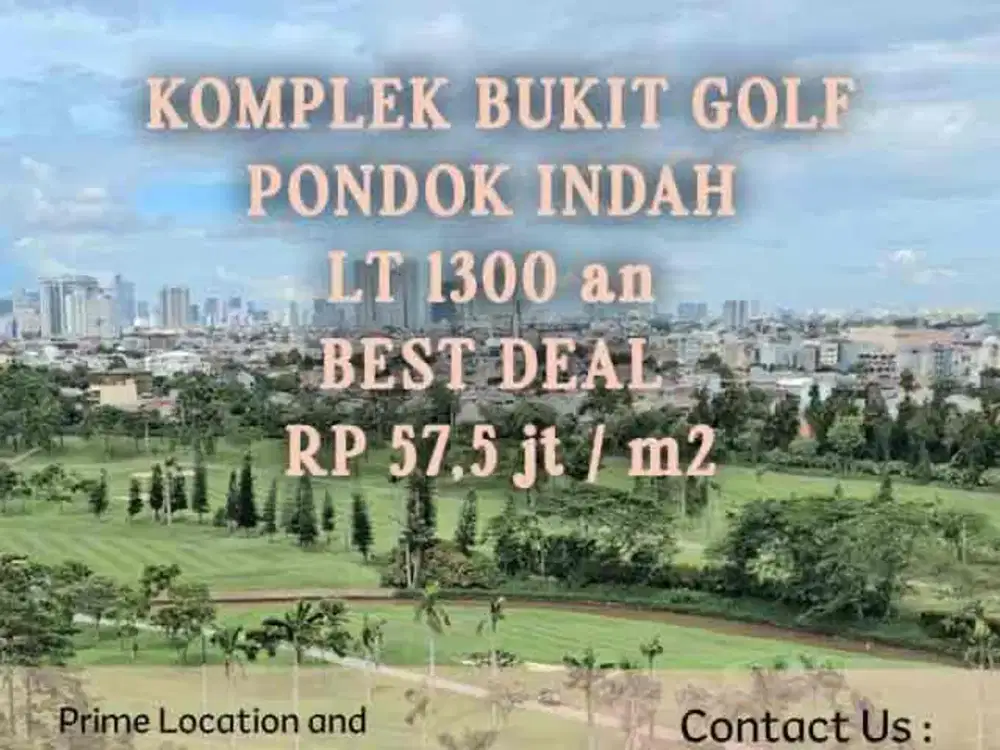 Jual Rumah Pondok Indah Bukit Golf hitung tanah Jual Kavling Bukit Golf Pondok Indah Jual Tanah Komplek Perumahan Bukit Golf Pondok Indah