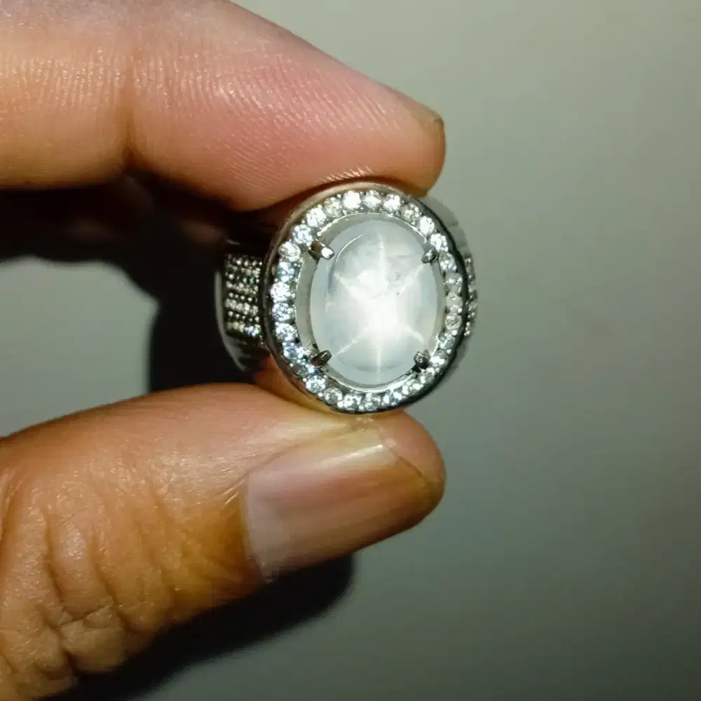 White Sapphire Star Sri Lanka Ceylon No Heat dim 12 size kantor