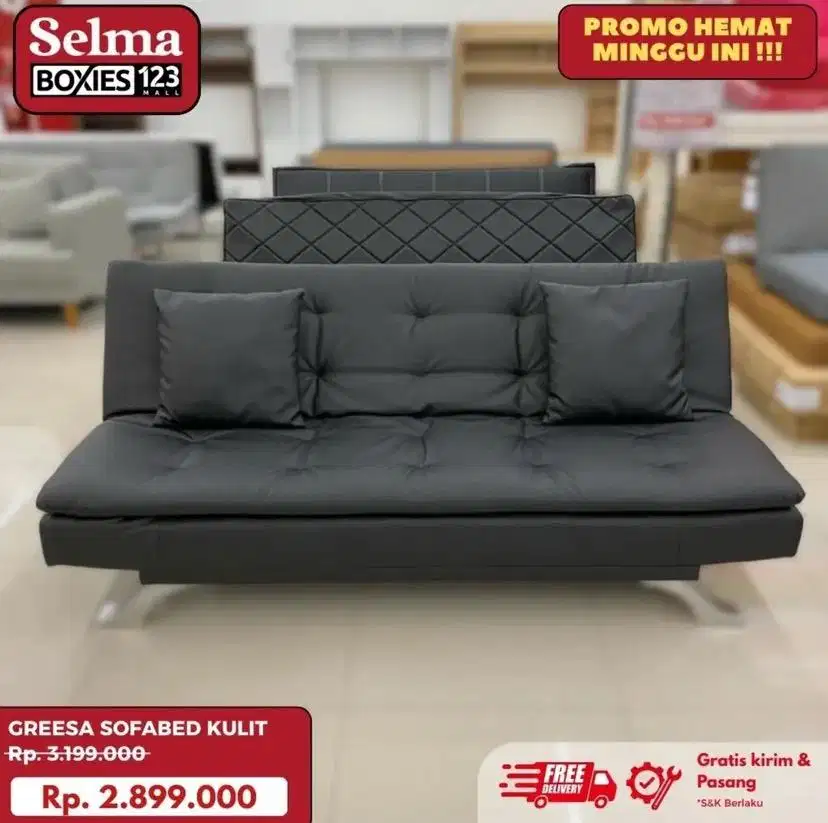 Sofabed busa double kulit sintetis