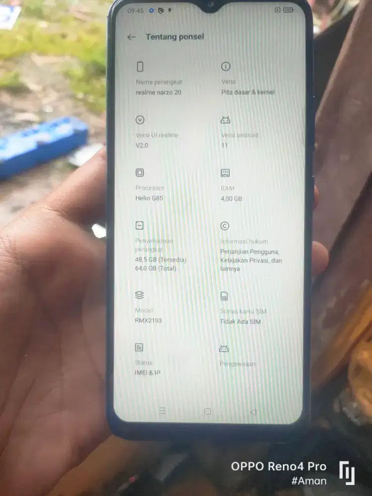 Realme Narzo 20 ram 4/64
