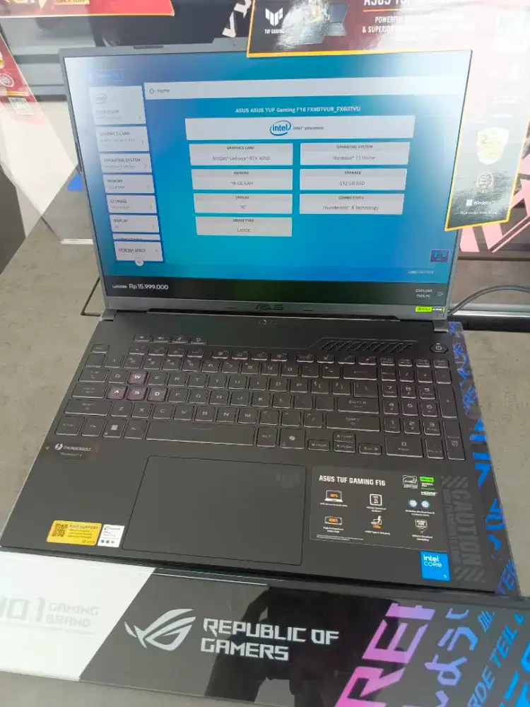 Kredit laptop Asus TUF GAMING F16 FX607VUR