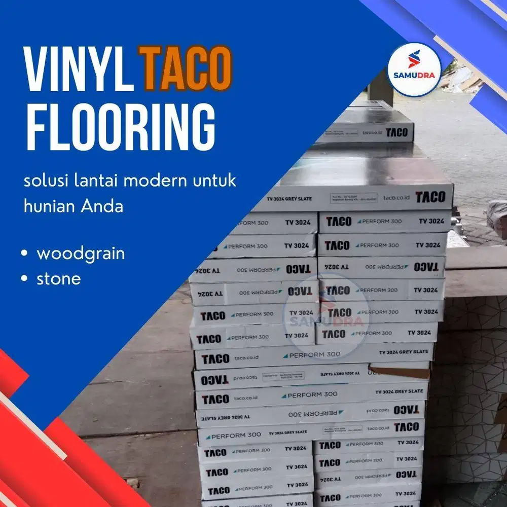 harga per box - vinyl taco 3mm motif woodgrain & STONE