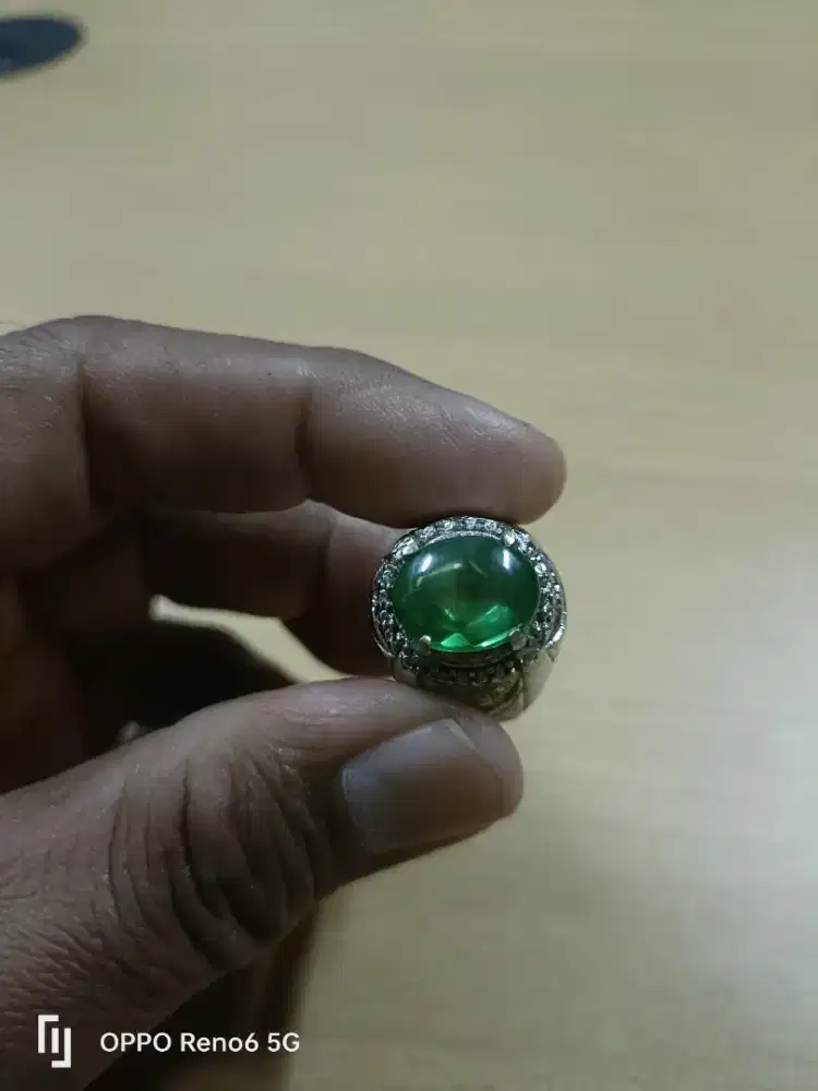 Batu cincin jambrut Colombia iketan alpaka super ring 9