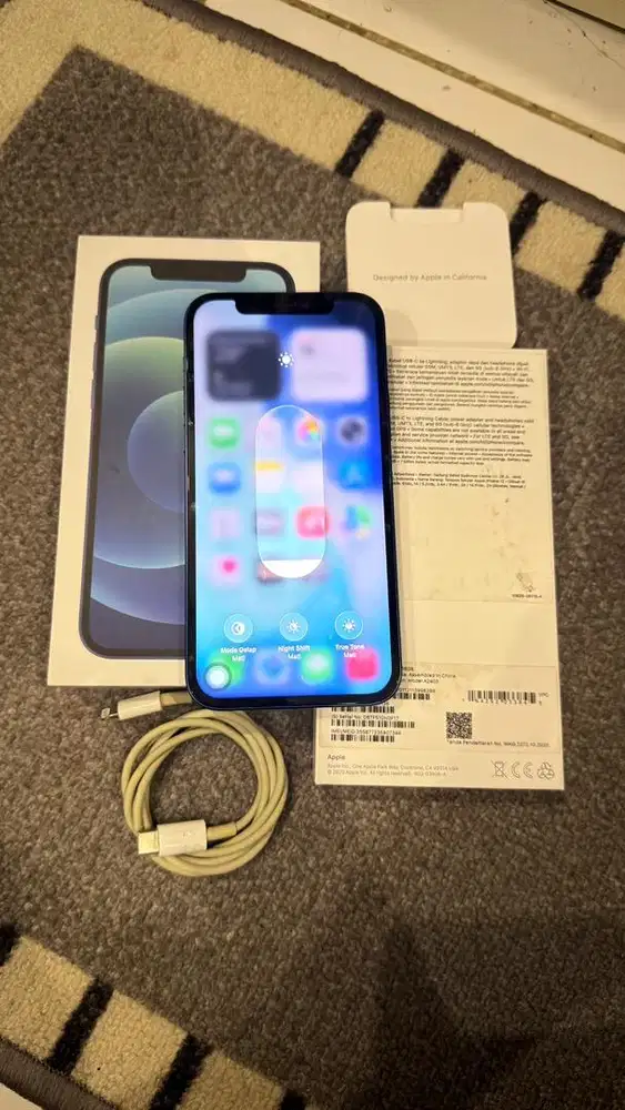 Iphone 12 Blue 256GB Resmi Digimap Lengkap mulus