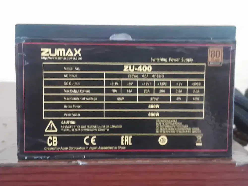 POWER SUPLY ZUMAX ZU 400 500W