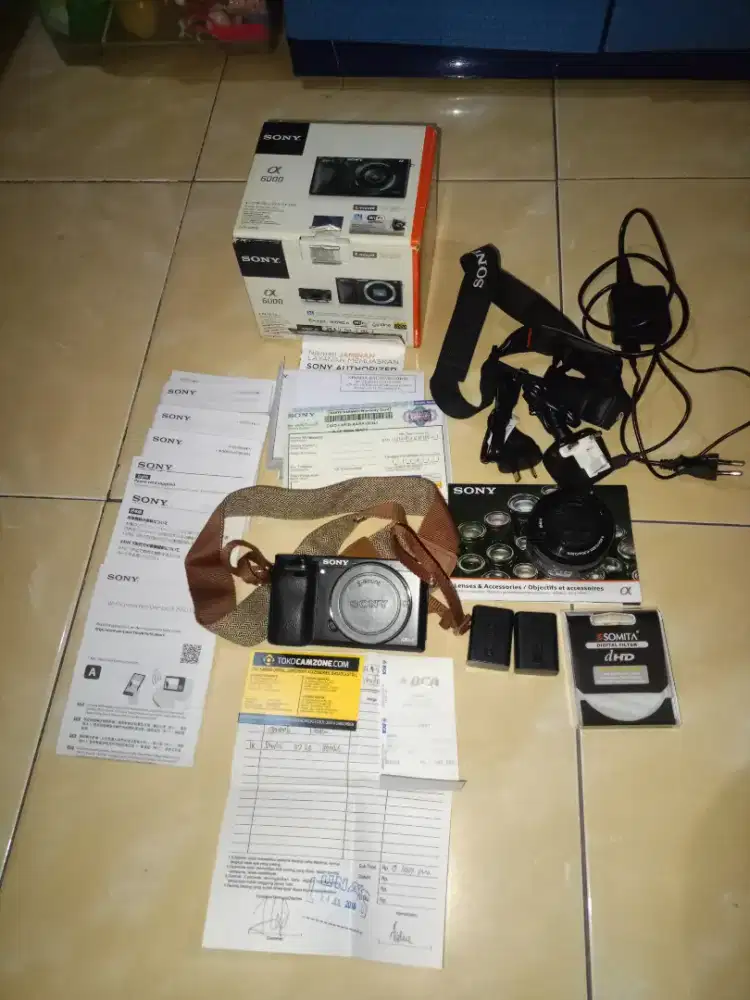 Sony alpha a6000 fulset+ bonus 1 baterai dll