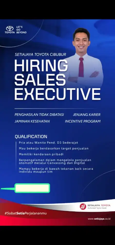 Lowongan Kerja Marketing Toyota