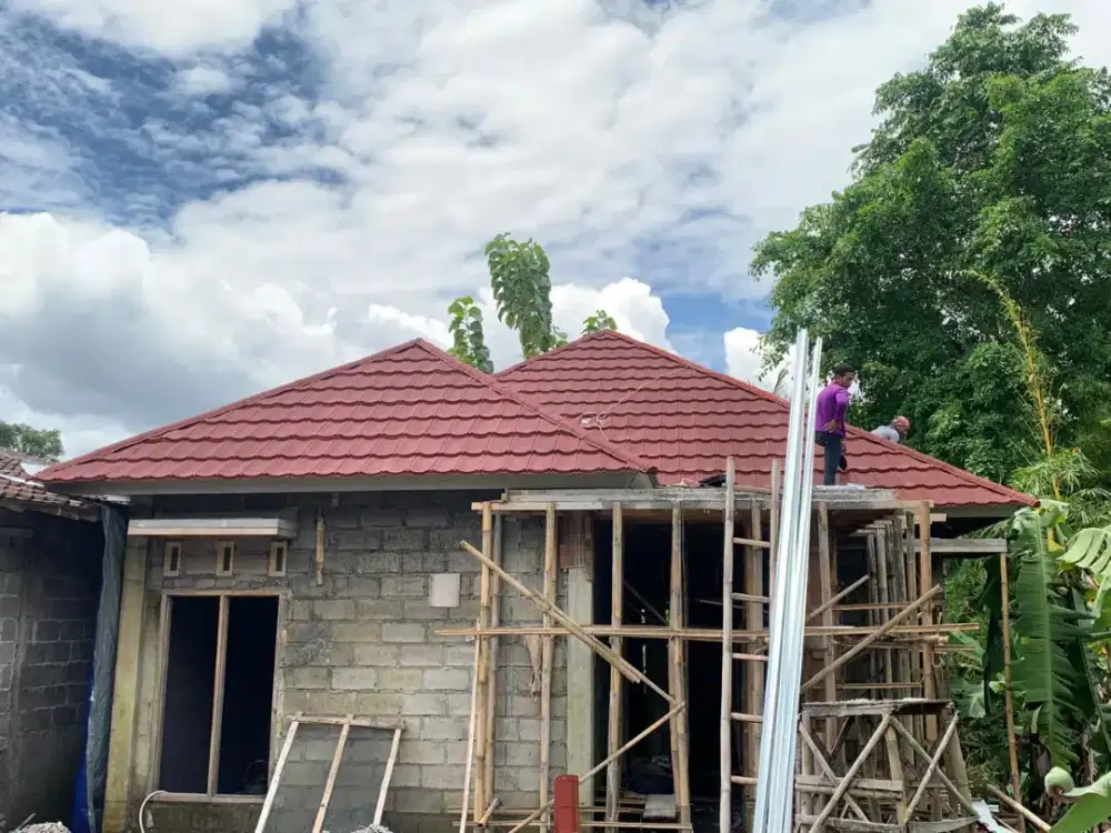 Renovasi rangka kayu jadi ranga atap bajaringan