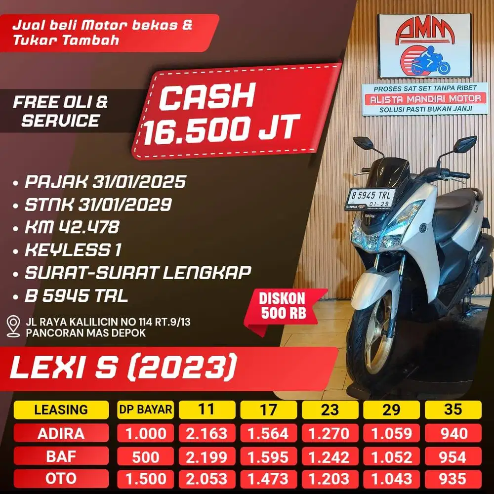DP 500 LEXI S TH 2023 BISA CAS/TT/BAYAR PAKI CC/PAYLATER