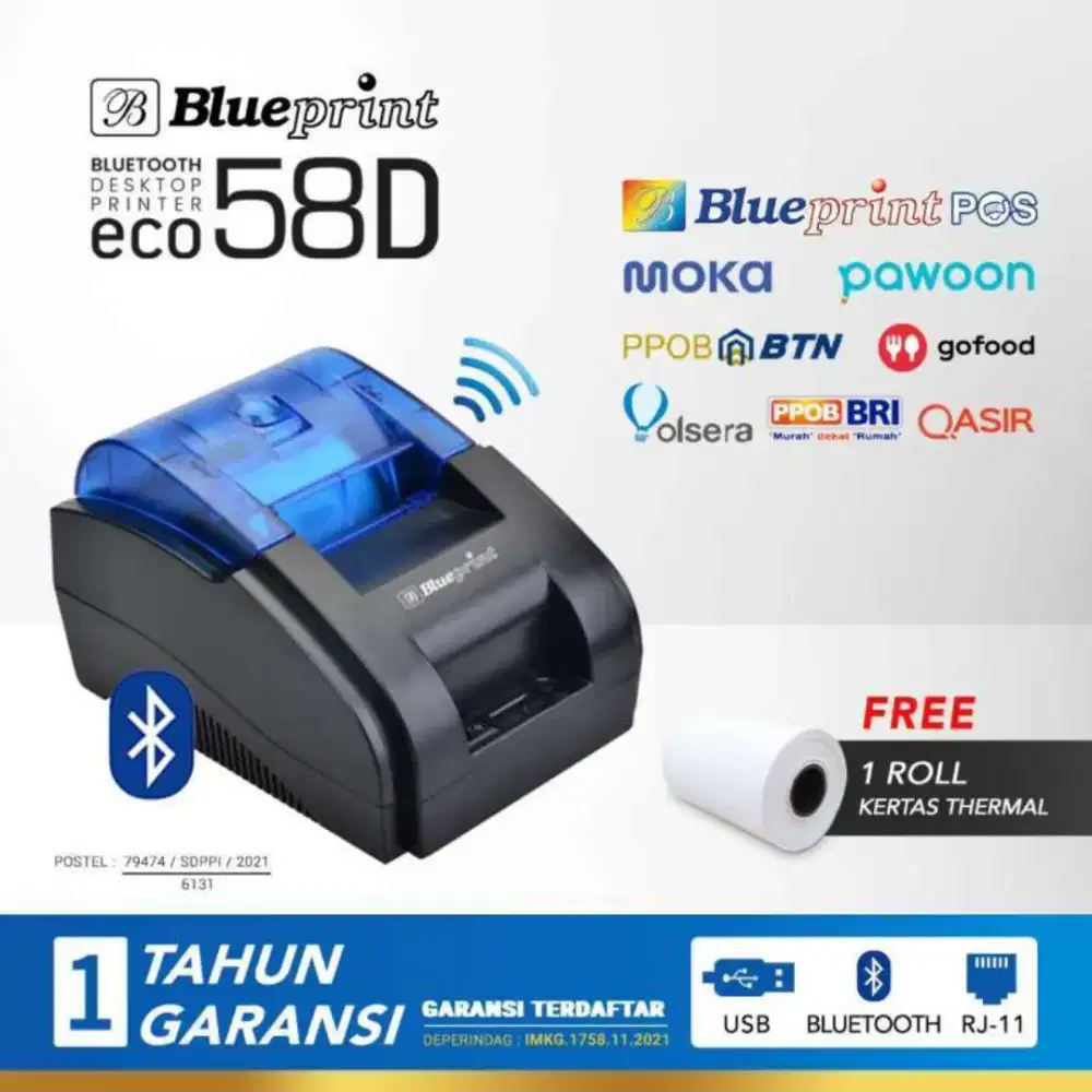 Mesin printer bluetooth mini 58mm