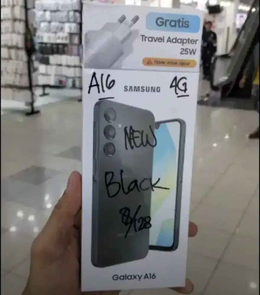 Samsung Galaxy A16 4G 8GB+128GB Black BNIB Garansi Resmi SEIN
