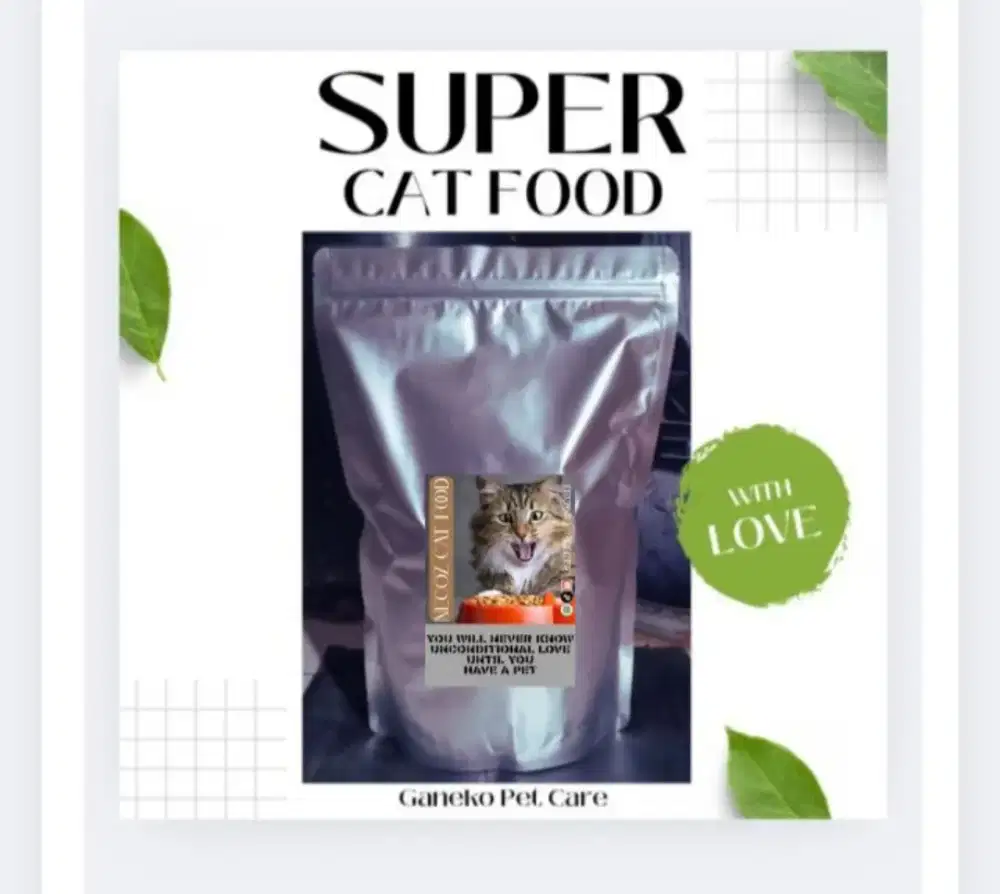 1KG MAKANAN PENGGEMUK KUCING PERSIA ANGGORA TERLARIS CAT FOOD CAMPURAN
