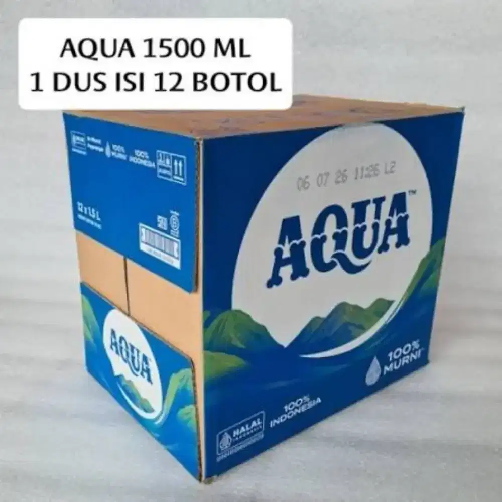 Aqua 1500 ml 1 karton isi 12 pcs