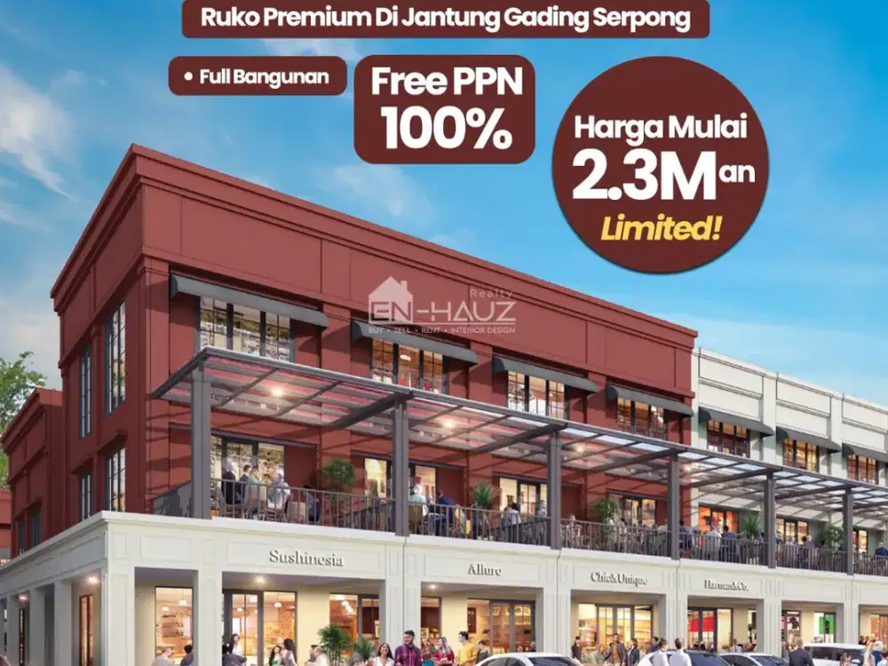 (KTR) Dijual Ruko 2lt Pusat Kuliner Madison Grande Gading Serpong Harga mulai 2.8man