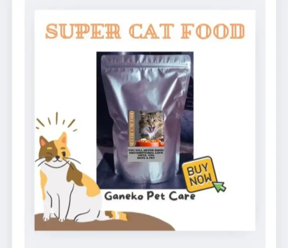 1KG MAKANAN PENGGEMUK KUCING PERSIA ANGGORA TERLARIS CAT FOOD CAMPURAN