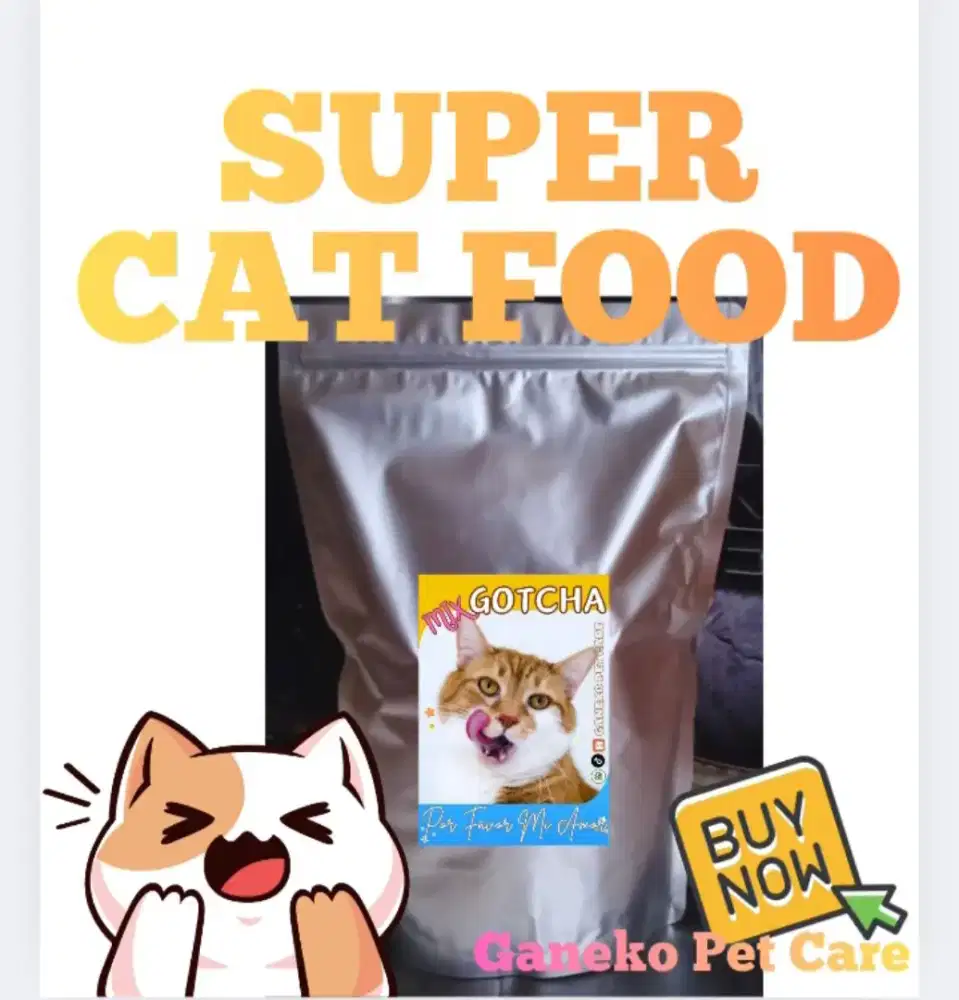 1KG MAKANAN PENGGEMUK KUCING PERSIA ANGGORA TERLARIS CAT FOOD CAMPURAN