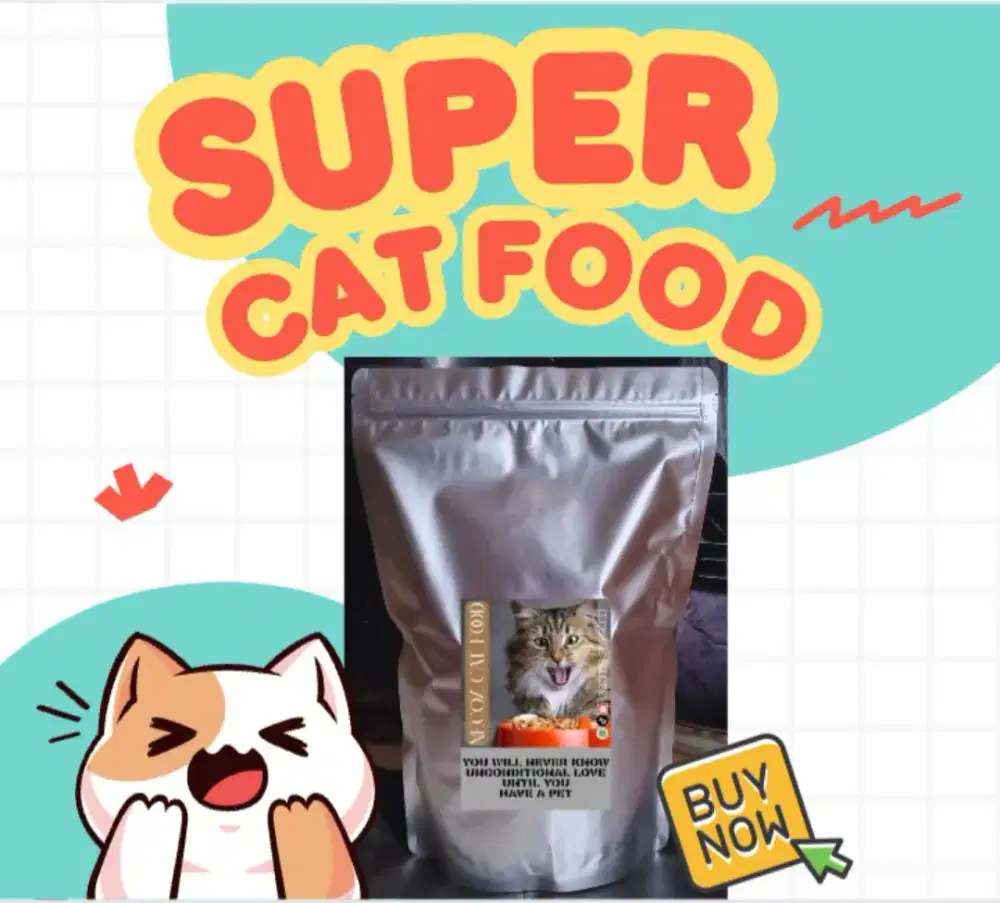 1KG MAKANAN PENGGEMUK KUCING PERSIA ANGGORA CAMPURAN TERLARIS CAT FOOD