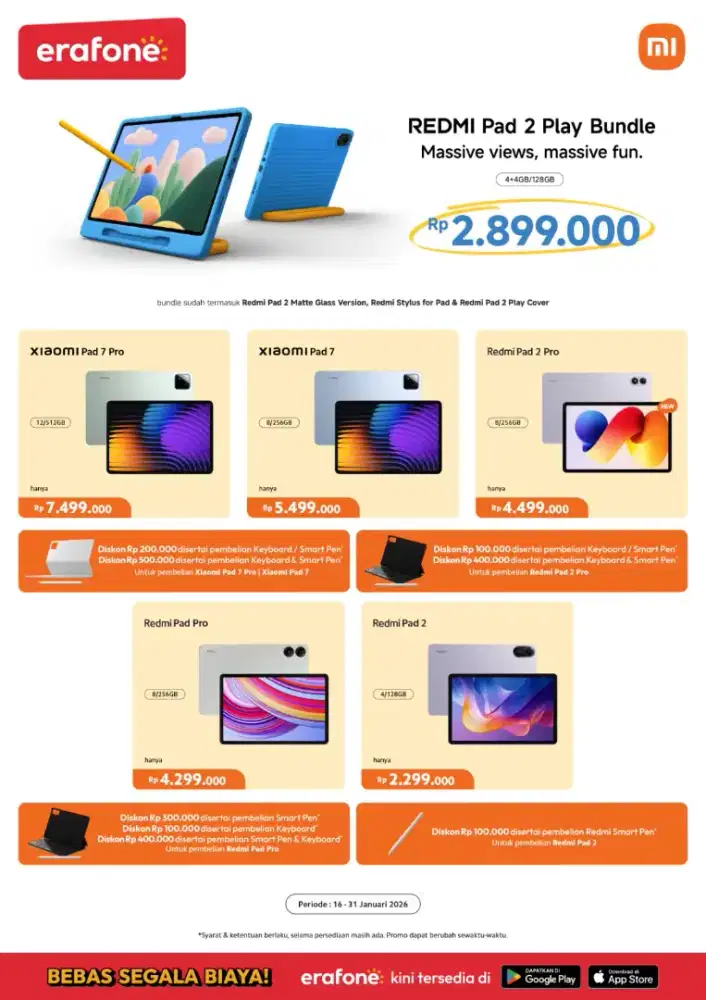 Redmi pad 2 4/128 Lokasi Surabaya Barat