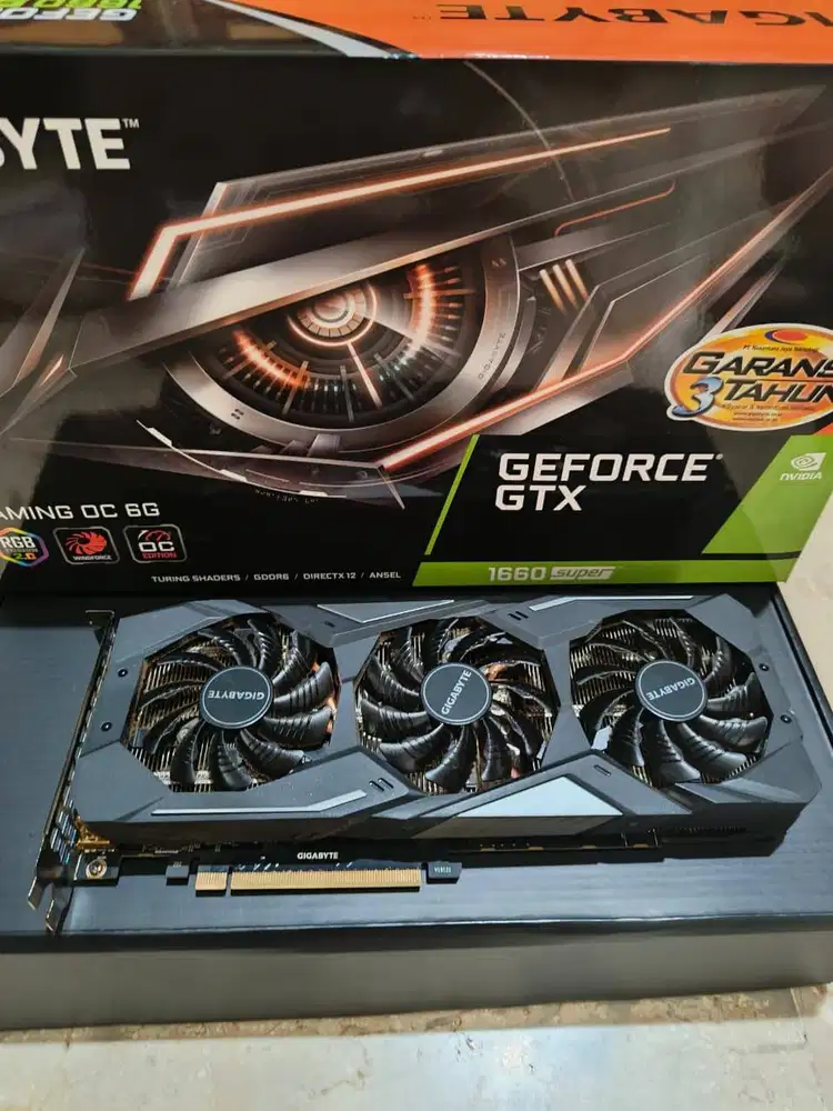 VGA Gigabyte GTX 1660 Super 3 Fan Gaming OC - Segel NJT Mulus