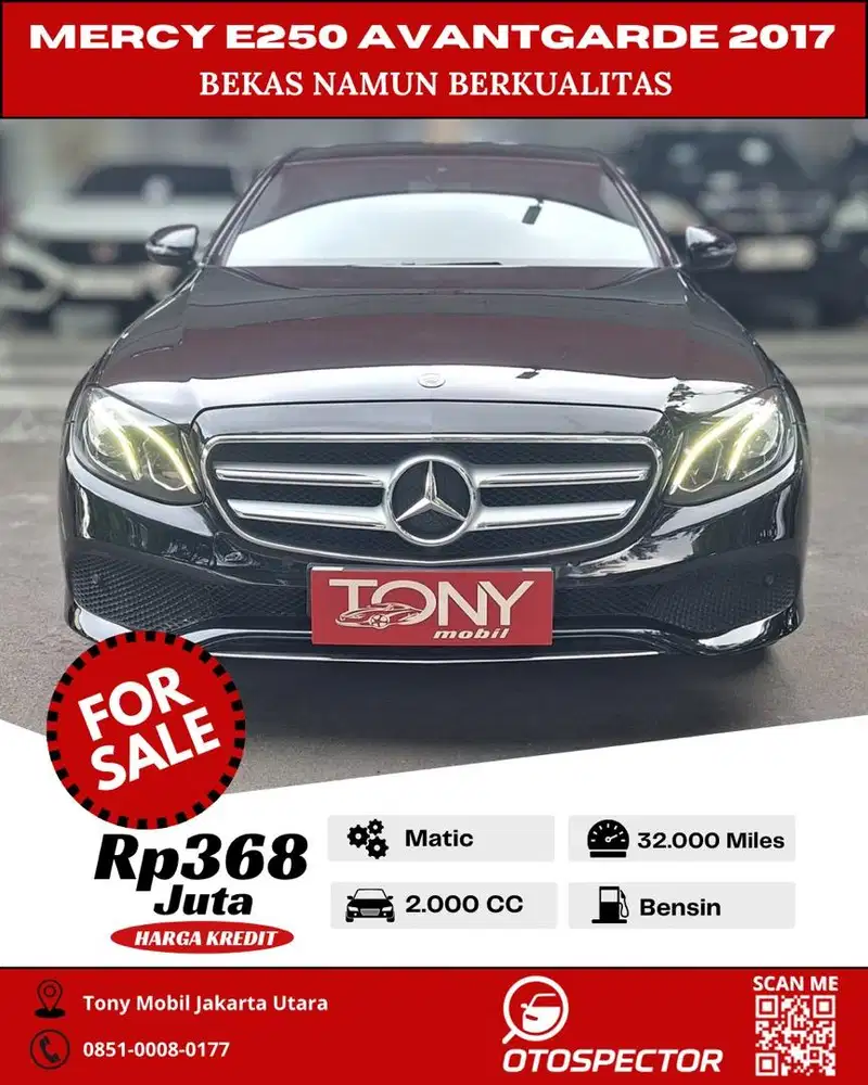 #Tony Mobil# Mercedes Benz E250 Avantgarde 2017 Hitam