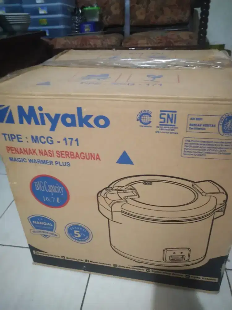 Jual Penanak Nasi Serbaguna 16.7 Liter Merk Miyako Tipe MCG 171