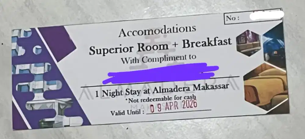 Voucher Hotel Almadera