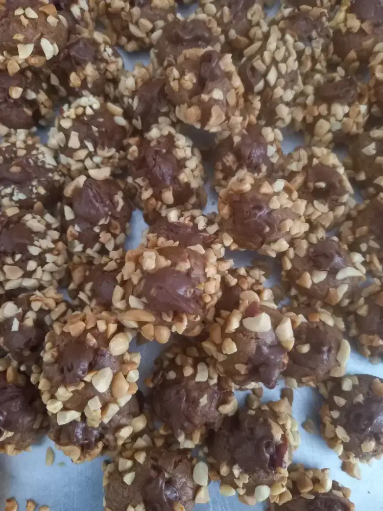 Nutella cookies kacang