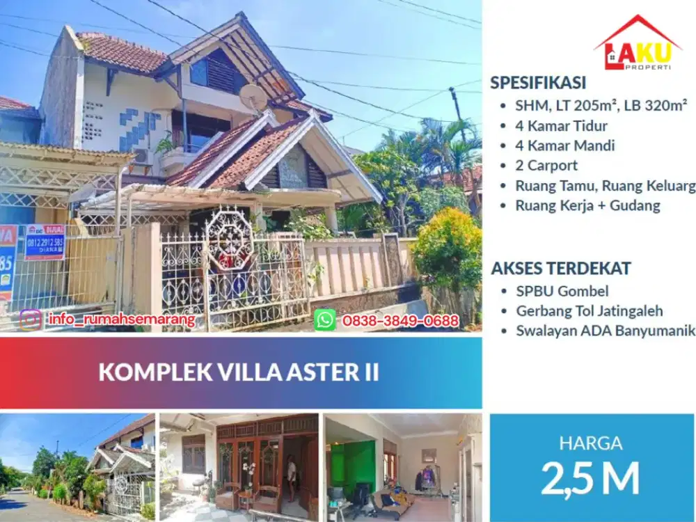 Rumah Strategis Banyumanik – Villa Aster Banyumanik, Cocok Hunian & Home Office